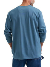 Wrangler Riggs Workwear Men's Long Sleeve Crew Tee, Blue, Medium