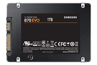 Samsung 870 EVO SATA III SSD 1TB 2.5” Internal Solid State Drive, Upgrade PC or Laptop Memory and Storage for IT Pros, Creators, Everyday Users, MZ-77E1T0B/AM