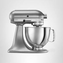 KitchenAid Artisan Series 5 Quart Tilt Head Stand Mixer with Pouring Shield KSM150PS, Contour Silver, Zinc