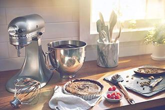 KitchenAid Artisan Series 5 Quart Tilt Head Stand Mixer with Pouring Shield KSM150PS, Contour Silver, Zinc