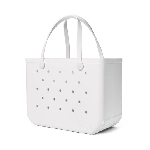 BOGG BAG Original Large Tote – 19” x 14” x 9” – Durable, Washable, Tip-proof – Beach, Pool, Boat, Work, Sports (For Shore White)