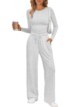LILLUSORY Lounge Sets for Women Two 2 Piece matching Loungewear Sets Women Winter Clothing 2026 Fall Fashion Travel Airport Outfits Sweatsuits Casual Cute Clothes Oatmeal Grey M