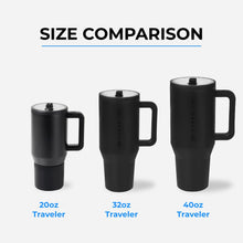 HydroJug Traveler - 20 oz Water Bottle with Handle & Flip Straw - Fits in Cup Holder, Leak Resistant Tumbler-Reusable Insulated Stainless Steel & Rubber Base - Gifts for Women & Men, Belle