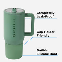 HydroJug Traveler - 20 oz Water Bottle with Handle & Flip Straw - Fits in Cup Holder, Leak Resistant Tumbler-Reusable Insulated Stainless Steel & Rubber Base - Gifts for Women & Men, Belle