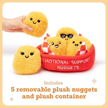 Emotional Support Nuggets by Relatable, Easter Plush Cuddly Stuffed Animals and Toys, Cute Easter Basket Stuffers, Non Candy Easter Gift Basket Ideas, Includes 5 Plushies with Carrying Basket