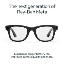 Ray-Ban Meta (Gen 2), Wayfarer, Matte Black | Smart AI Glasses for Men, Women — 2X Battery Life — 3K Ultra HD Resolution and 12 MP Wide Camera, Audio, Video — Clear Lenses — Wearable Technology