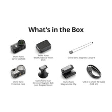 DJI Osmo Nano Standard Combo (64GB) - Small 4K/60fps Vlogging Camera with a 1/1.3″ Sensor, 143° Wide FOV Video, 200-Min Recording, Swift Content Transfer, Magnetic POV Cam 4K for Sports, Vlog