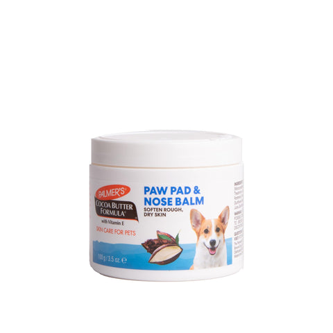 Palmer's for Pets Cocoa Butter Paw Pad and Nose Balm for Dogs, Fragrance Free Dog Skin Soother with Vitamin E for Dry Paws and Noses, Plant Based Formula, 3.5 Oz