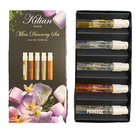 Kilian Paris Mini Discovery Set, Eau de Parfum Sample Collection, 5 x 1.5ml Vials. Love Don't Be Shy, Princess, Angels' Share, Good Girl Gon Bad and Love Don't Be Shy Eau Fraiche