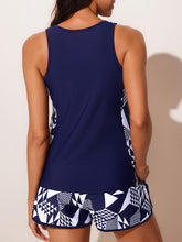 Summer Mae Blouson Tankini Swimsuits for Women 2026 Tummy Control Two Piece Bathing Suits with Sporty Pockets Swim Shorts Cube Size 12