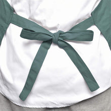 MORNITE Cotton Art Aprons for Painting Pottery Ceramics, Artist Apron Mens Women Kitchen Cooking Smock Waterproof Green