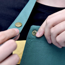 MORNITE Cotton Art Aprons for Painting Pottery Ceramics, Artist Apron Mens Women Kitchen Cooking Smock Waterproof Green
