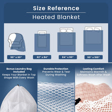 blunique Heated Blanket Electric Throw Waffle, 50x60 Inches Sherpa Fleece Fast Heating Blanket 6 Heating Levels & 4 Hours Auto Off ETL Certification, Pink Throw