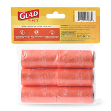 Glad for Pets Heavy Duty Dog Poop Bags, Leak Resistant Dog Waste Bags with Fun Print for Easy Cleanup on Walks, Strong Tear Resistant Pet Waste Bags, Tropical Breeze Scent, 6 Rolls, 90 Count