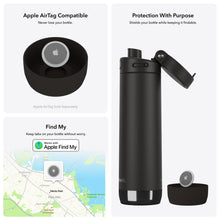 HidrateSpark PRO 2 21 oz Smart Ready Water Bottle with Silicone Boot - Chug Black