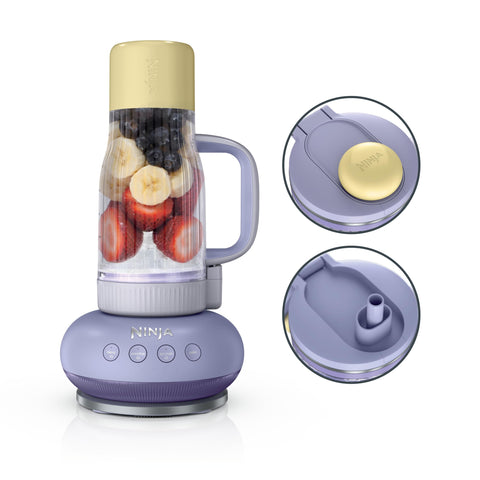 Ninja Blendboss™ | Personal Blender for Smoothies & Frozen Drinks | 26oz Travel Tumbler with LeakProof Lid, Chug Spout & Detachable Straw | Auto-iQ Technology | Lavender Lemonade | DB351PR