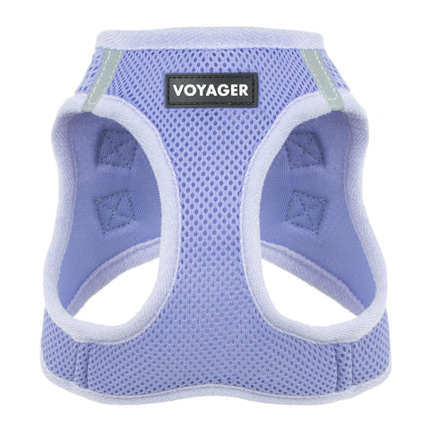 Best Pet Supplies Voyager Step-in Air Harness - All Weather Mesh, Reflective, No Pull Harness for Dogs, Cats - Secure with Hook & Loop Fastener, Buckle, Double D-Rings - Lavender, XS
