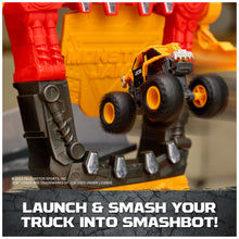 Monster Jam Smash & Bash SmashBot Playset with Launcher, Exclusive 1:64 Scale Monster Truck, 15-Inch Repairable Robot, Kids Toys for Boy and Girls Ages 3 and up