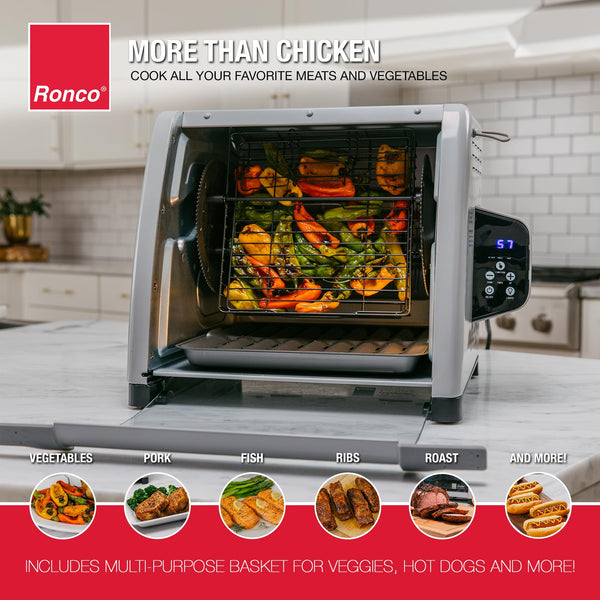 Ronco 6000 Platinum Series Rotisserie Oven, Digital Display, 12-Pound ...
