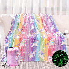LIFEYJ Glow in The Dark Blanket Unicorns Gifts for Girls, Soft Blanket 3 4 5 6 7 8 9 10 Year Old Girl Gifts, Toddler Girls Toys Age 6-8, Gifts for Girls for Birthday Gifts, 50