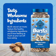 Blue Buffalo Bursts Crunchy & Creamy Cat Treats, Chicken, 12-oz. Tub + Ring Pet Tag