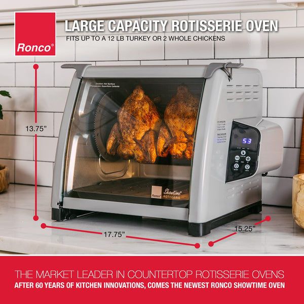 Ronco 6000 Platinum Series Rotisserie Oven, Digital Display, 12-Pound ...